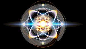 Abstract Glowing Orbs in Dark Background