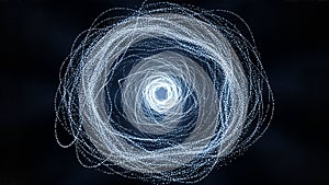 Abstract Glowing Particle Vortex Tunnel