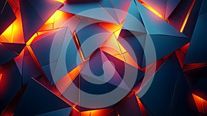 Abstract Glowing Patchwork of Materials