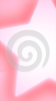 Abstract glowing pink star with soft gradient light and geometric shapes on a modern background