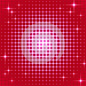 Abstract glowing red background with stars