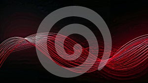 Red Wave Abstract Energy Flow