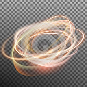 Abstract glowing ring on transparent backfround. EPS 10 vector