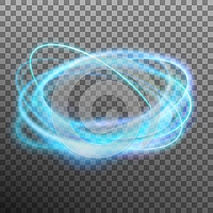 Abstract glowing ring on transparent backfround. EPS 10 vector