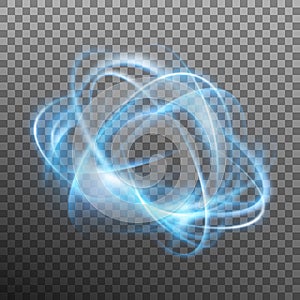 Abstract glowing ring on transparent backfround. EPS 10 vector