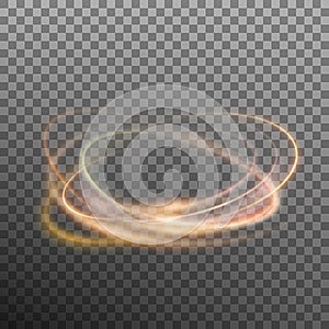 Abstract glowing ring on transparent backfround. EPS 10 vector