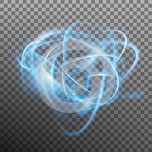 Abstract glowing ring on transparent background. EPS 10 vector