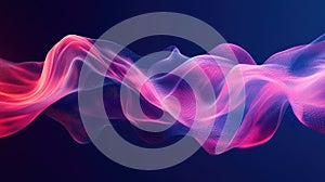 Abstract glowing sound wave data flow technology