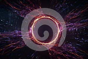 Futuristic glowing wave design with abstract, dynamic flow.