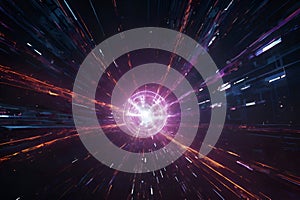 Futuristic glowing wave design with abstract, dynamic flow.