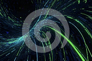 Futuristic glowing wave design with abstract, dynamic flow.