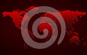 Abstract glowing world map. Technology image of globe