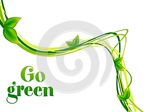 Abstract go green background