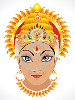 Abstract goddess durga face