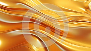 Abstract gold background, golden white metal wavy liquid patterns wallpaper