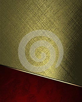 Abstract gold background with red bottom. Element for design. Template for design. copy space for ad brochure or announcement invi