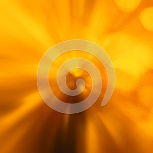 Abstract gold background with white center sun burst or lens fla