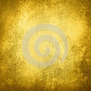 Abstract gold background yellow color, light corner spotlight, faint vintage grunge background texture gold yellow paper layout