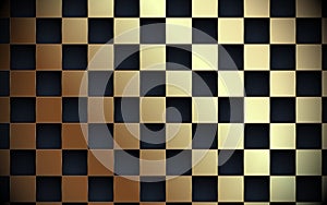 Abstract gold and black grid pattern in luxury concept background. Vector illustration