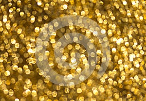 Abstract gold bokeh background