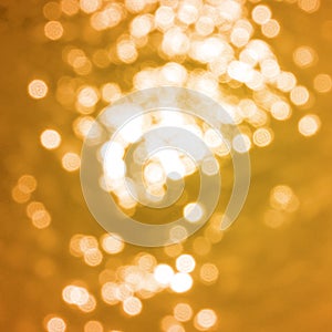 Abstract gold bokeh, Christmas and new year theme background
