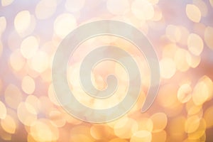 Abstract gold bokeh. Christmas and new year theme background.