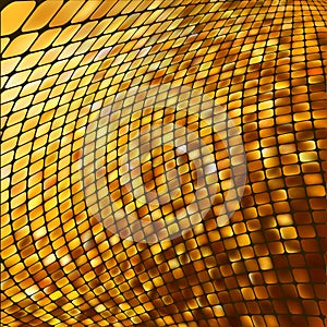 Abstract gold colored mosaic background. EPS 8