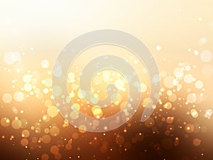 Abstract gold colorful bokeh background. Festive