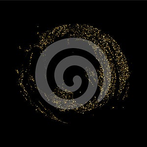 Abstract gold dust on a black background. eps 10