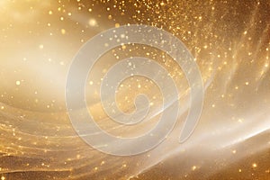 Abstract gold elegant background with glitter Lights background with rays