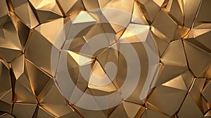 Abstract gold geometric background, luxury texture, polygonal pattern
