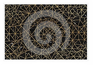 Abstract gold geometric pattern