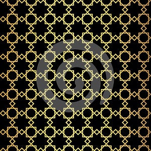 Abstract gold geometric pattern. Vintage style texture.