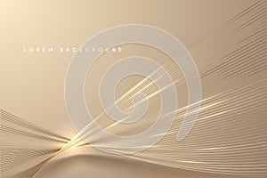 Abstract gold light threads background