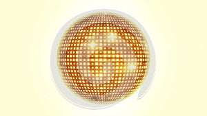 Abstract Gold Lightful Mirrorball Shining Background Loop