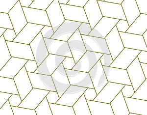 Abstract gold polygon shape, geometric texture background, hexagon and swirl, vector illustration, modern art