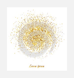 Abstract gold and silver glitter background. Golden sparkles for