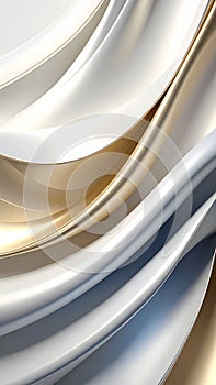 Abstract Gold and Silver Waves Soft Smooth Background Creative Design Element