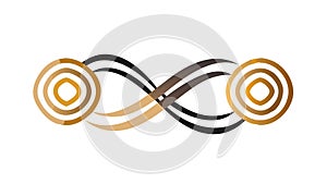 Abstract Gold Swirl Design - Elegant Decorative Pattern Element, vector design Generative AI