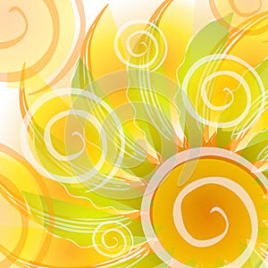 Abstract Gold Swirls Backdrop