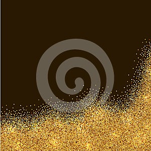 Abstract gold tinsel card