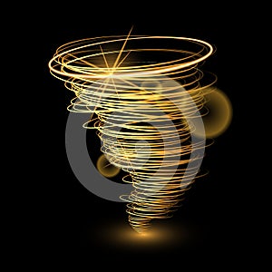 Abstract gold tornado