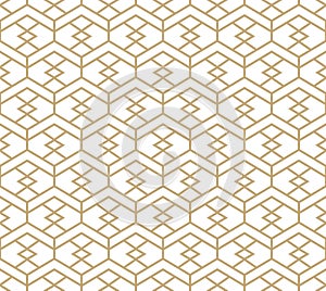Abstract gold and white honeycomb pattern