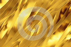 Abstract golden background with gradient waves lines and shadows