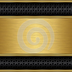Abstract golden background with speaker grill