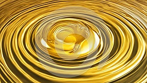 abstract golden background water drop icon with ripples, representing the sound and the vibration of water. The water is yellow