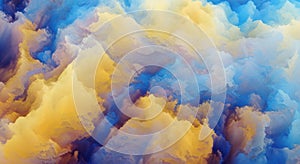 abstract golden and blue cloudscape background