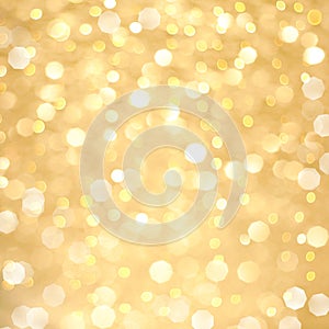 Abstract golden bokeh background