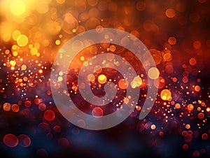 Abstract Golden Bokeh background with shining defocus sparkles. Bokeh loop background
