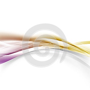 Abstract golden border modern swoosh wave layout background